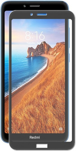Защитное стекло для Xiaomi Redmi 7A Full Screen Full Glue черный, BoraSCO фото 1
