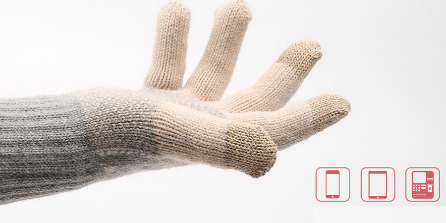 Сенсорные перчатки Xiaomi для экранов телефона Белые фото 3