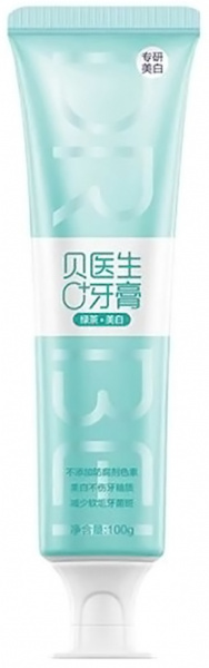 Зубная паста Xiaomi Dr. Tony Toothpaste 0+ (Green tea) Зеленый чай фото 1