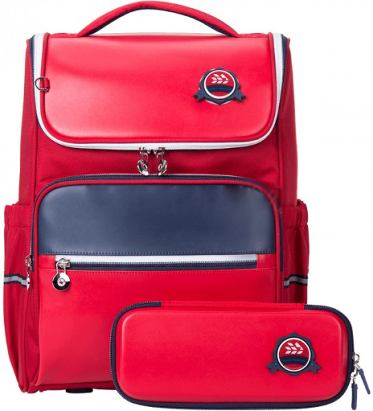 Рюкзак школьный ортопедический с органайзером Xiaomi Xiaoyang Small Student Backpack (1-4class) красный фото 1