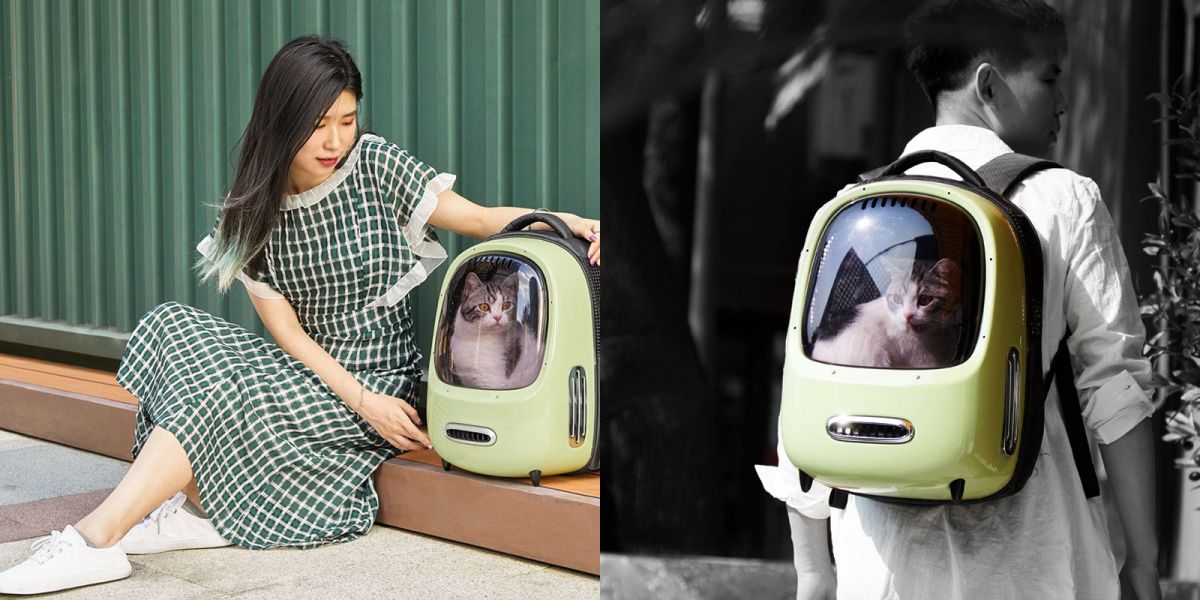 Переноска-рюкзак для животных PETKIT EVERTRAVEL Bag, зеленая фото 3