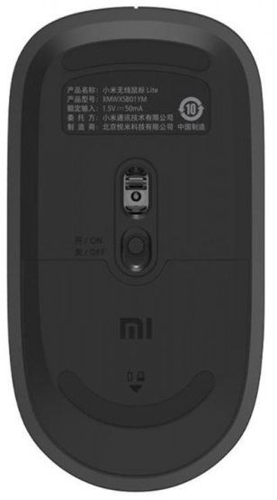 Мышь беспроводная Xiaomi Mi Wireless Mouse Lite черная фото 3