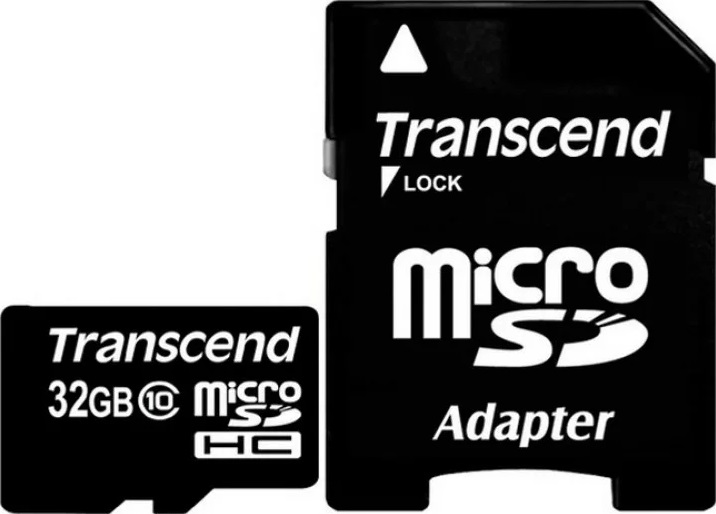 Карта памяти Transcend microSDHC 32GB Class 10 UHS-I U1 (45Mb/s) + ADP фото 1