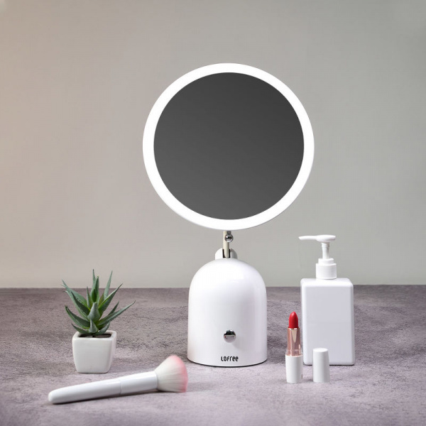 Зеркало для макияжа Lofree  full moon beauty Mirror, белый фото 3