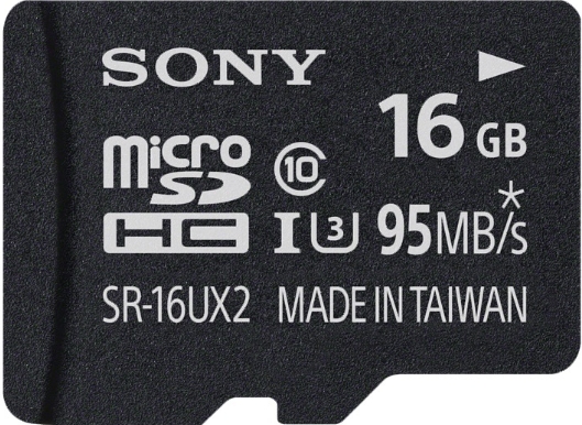 Карта памяти Sony microSDHC 16Gb, Class 10, UHS-I U3 (95/60Mb/s) + ADP фото 1