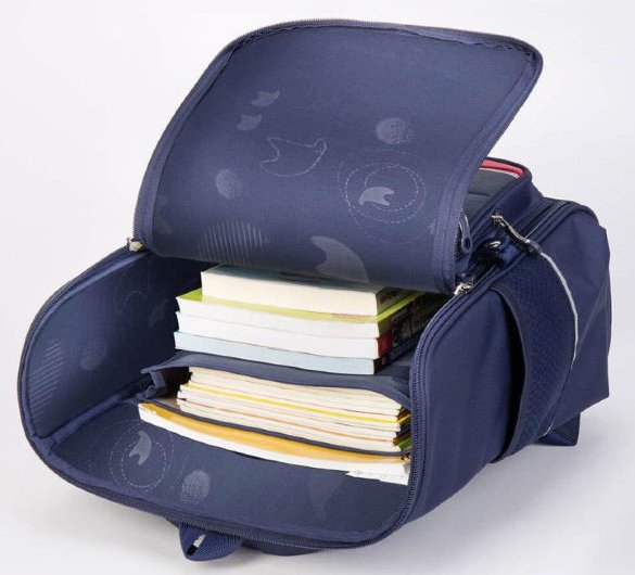 Рюкзак школьный водонепроницаемый c пеналом Xiaomi Xiaoyang 25L Backpack (4-6 class) голубой фото 6