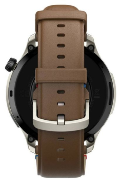 Умные часы Amazfit GTR 4, коричневый кожаный ремешок фото 5