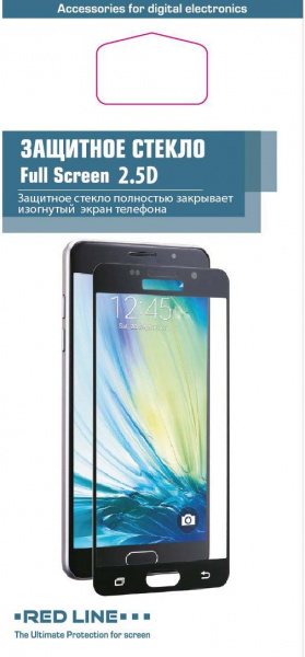 Защитное стекло для Xiaomi Mi6 Full Screen черный, Redline фото 1