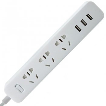 Удлинитель Mi USB Power Strip white (3 розетки + 3 USB), белый фото 2