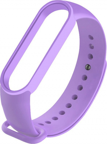 Ремешок силиконовый для Mi Band 5, светло-фиолетовый фото 1