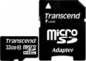 Карта памяти Transcend microSDHC 32GB Class 10 (20/10/Mb/s) + ADP - фото