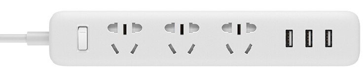 Удлинитель Mi USB Power Strip white (3 розетки + 3 USB), белый фото 1