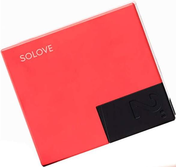 Внешний аккумулятор Xiaomi (Mi) SOLOVE 5000 mAh (W2 Red) 3 сменных вилки EU,UK,CN, красный фото 4