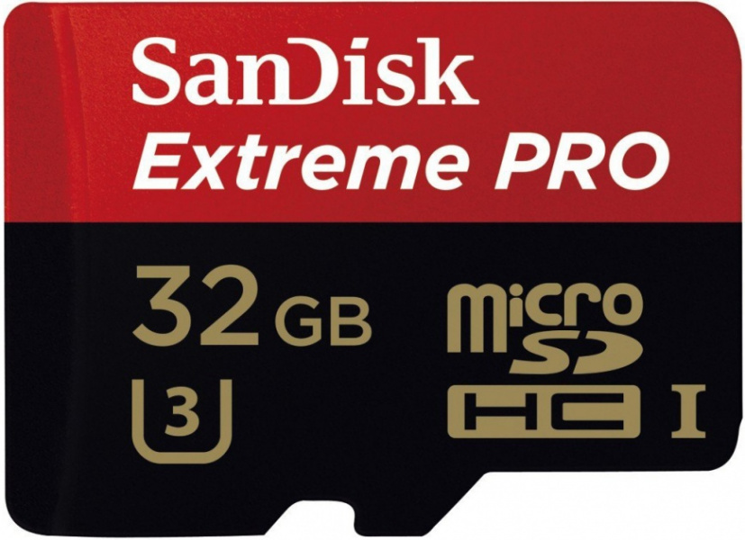 Карта памяти SanDisk Extreme Pro microSDHC 32GB Class 10 UHS-I U3 (100MB/s) + ADP фото 2