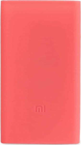 Чехол силиконовый для внешнего аккумулятора Xiaomi Mi Power Bank 2i 10000 mah c 2 портами (розовый) фото 1