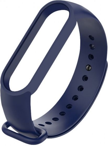 Ремешок силиконовый для Mi Band 5, темно-синий фото 2