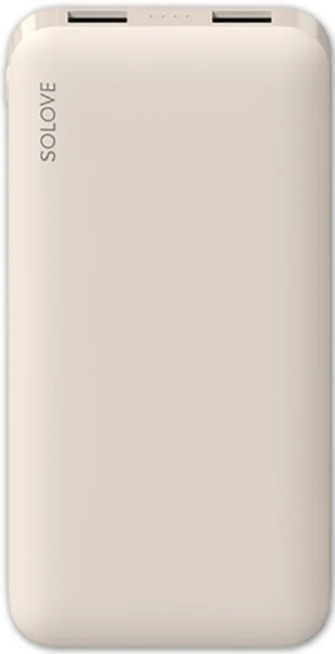 Внешний аккумулятор Xiaomi (Mi) SOLOVE 10000 mAh с 2xUSB выходом, кожаный чехол (001M Beige), бежевый фото 2