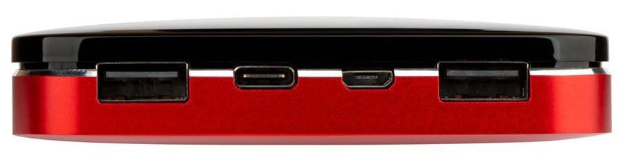 Внешний аккумулятор Accesstyle Carmine 8MP 8000 мА-ч, 2 подкл. устройства, черный/красный фото 2