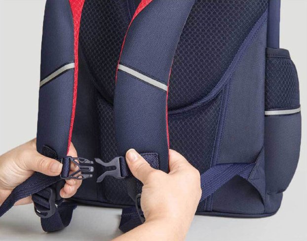 Рюкзак школьный водонепроницаемый c пеналом Xiaomi Xiaoyang 25L Backpack (4-6 class) голубой фото 2