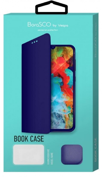 Чехол-книжка для Xiaomi Redmi 7 (синий), Borasco фото 1