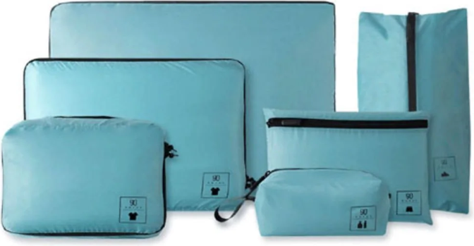Набор упаковочных сумок для чемодана 90 Points Base Storage Bag Set (6 шт) Синий фото 1